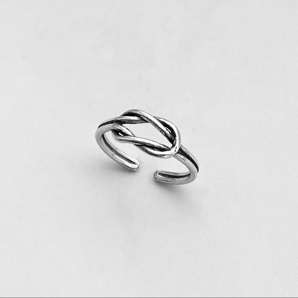 Sterling Silver Knot Toe Ring, Silver Ring - image 5